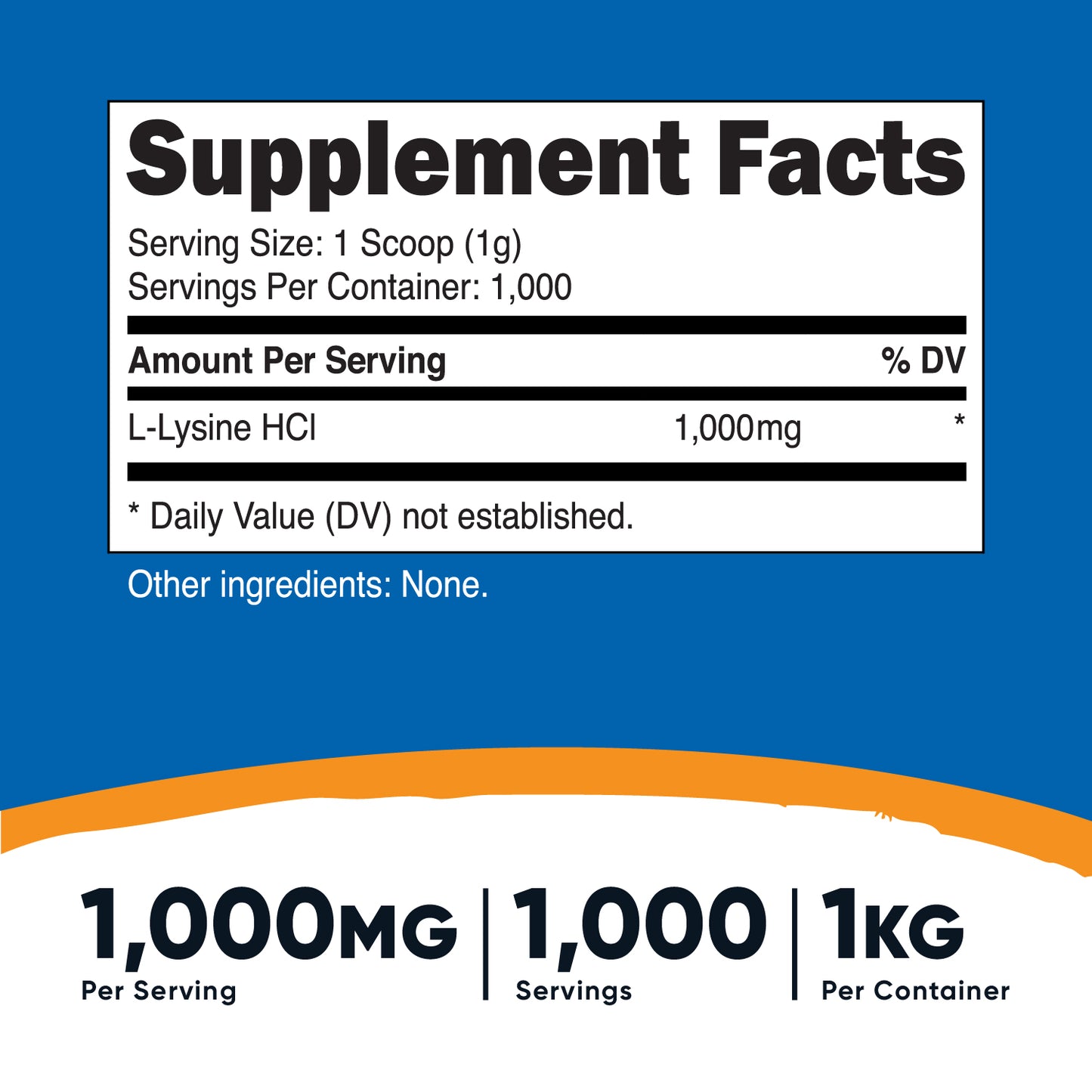 Nutricost L-Lysine Powder